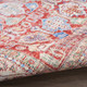 2' X 3' Ivory Red And Blue Oriental Distressed Non Skid Area Rug