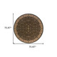 6' Brown And Ivory Oriental Round Rug