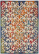 6' X 9' Ivory And Blue Indoor Outdoor Area Rug