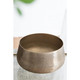 Set of Two Gold Aluminum Round Table Vases