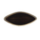 15" Gold Oval Aluminum Table Vase