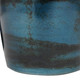 Set of Two Black And Blue Abstract Glass Cylinder Floor Vases