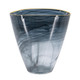 9" Charcoal Abstract Swirl Art Glass Table Vase