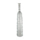 30" Antiqued Silver Floral Glass Bottle Table Vase