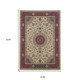 5' X 8' Ivory And Red Oriental Area Rug