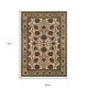 7' X 10' Ivory And Red Floral Area Rug