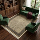 10' X 13' Ivory And Dark Blue Medallion Area Rug With Fringe