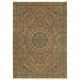 7' X 10' Gold And Ivory Medallion Area Rug With Fringe