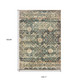 10' X 13' Blue And Ivory Geometric Distressed Area Rug
