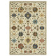 8' X 11' Ivory And Gold Oriental Area Rug With Fringe