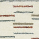 8' X 11' Ivory Brown And Gray Striped Shag Area Rug With Fringe