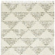 5' X 8' Ivory And Green Geometric Shag Area Rug With Fringe