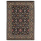 5' X 8' Charcoal And Pink Oriental Area Rug With Fringe