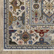 5' X 8' Blue And Gray Oriental Area Rug With Fringe