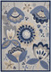 7' X 10' Blue And Gray Indoor Outdoor Area Rug