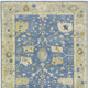 2' X 3' Blue And Green Wool Oriental Hand Knotted Area Rug With Fringe