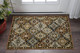 2' X 3' Red Yellow And Ivory Medallion Area Rug