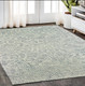5' X 8' Gray And Ivory Wool Geometric Hand Tufted Area Rug