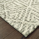 5' X 8' Gray And Ivory Wool Geometric Hand Tufted Area Rug