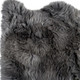 2' X 3' Gray Genuine Sheepskin Animal Print Shag Area Rug