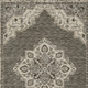 7' X 10' Gray And Beige Medallion Area Rug With Fringe