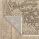 5' X 8' Gray And Beige Floral Area Rug With Fringe