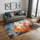 5' X 8' Pink Orange And Blue Abstract Hand Tufted Area Rug