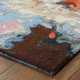 8' Pink Orange And Blue Abstract Hand Tufted Runner Rug