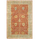 6' X 9' Red And Gray Wool Oriental Hand Knotted Area Rug