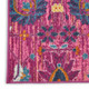 2' X 3' Fuchsia And Orange Floral Distressed Area Rug