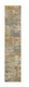 12' Beige And Gold Abstract Runner Rug With Fringe