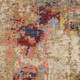 7' X 10' Beige Salmon And Yellow Abstract Area Rug With Fringe
