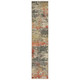 12' Beige And Pink Abstract Runner Rug With Fringe