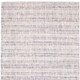8' X 10' Ivory Blue And Yellow Striped Hand Tufted Area Rug