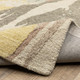 5' X 8' Beige And Yellow Wool Abstract Hand Tufted Area Rug