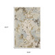 5' X 8' Beige And Blue Wool Abstract Hand Tufted Area Rug