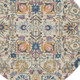 5' Ivory And Blue Floral Round Rug