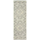 8' Ivory Wool Floral Hand Tufted Runner Rug