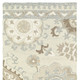 8' Ivory And Gray Wool Floral Hand Tufted Runner Rug