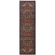9' Red And Blue Oriental Runner Rug