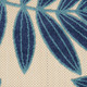 6' X 9' Blue And Ivory Floral Indoor Outdoor Area Rug