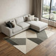 10' X 13' Ivory And Black Geometric Area Rug