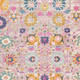 4' X 6' Silver Gray And Pink Floral Distressed Area Rug
