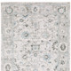 8' X 10' Ivory And Teal Blue Oriental Hand Tufted Area Rug