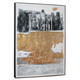 Allurement Hand Painted Black Floater Frame Wall Art