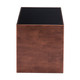 32" Black and Copper Mirrored Glass and Steel Solid Coffee Table