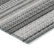 3' X 5' Black Striped Washable Indoor Outdoor Area Rug