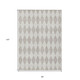 8' X 10' Beige Geometric Washable Indoor Outdoor Area Rug