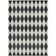 8' X 10' Black Geometric Washable Indoor Outdoor Area Rug