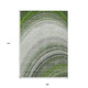 9' X 12' Green And Artichoke Green Abstract Washable Indoor Outdoor Area Rug
